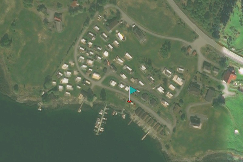 Luftbild des Platzes Aurstad